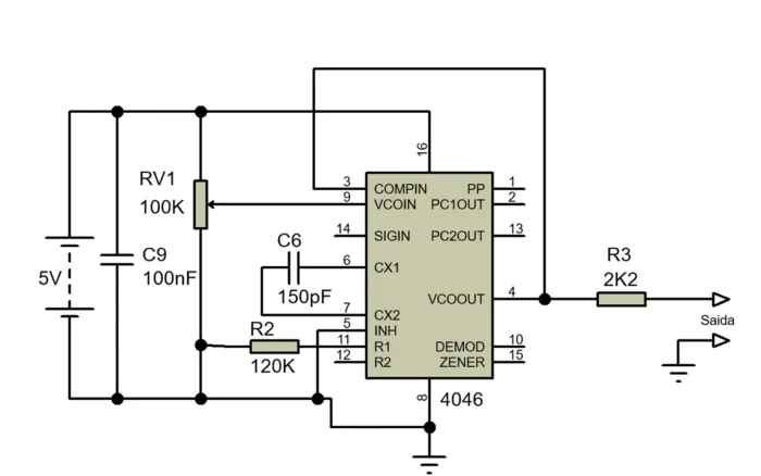Oscilador Ultrassonico Com CI 4046.fw 1